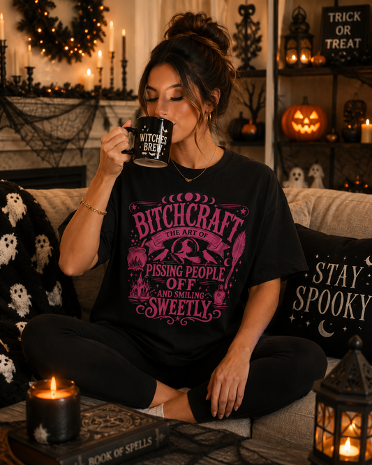 Bitchcraft T‑Shirt — Halloween Graphic Tee