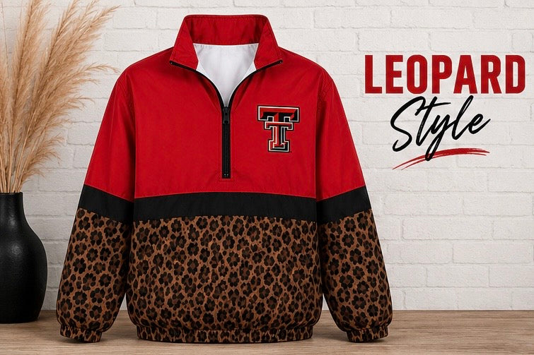 Leopard Texas Tech Windbreaker