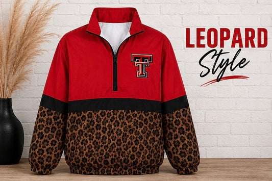Leopard Texas Tech Windbreaker