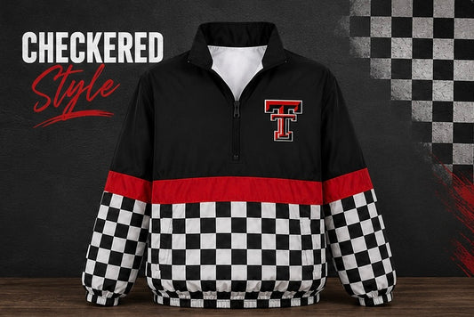 Checkered Texas Tech Windbreaker