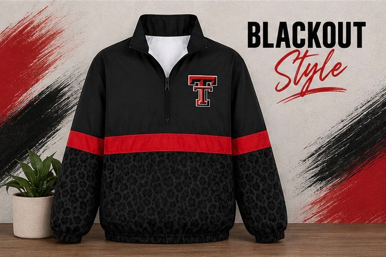 Blackout Texas Tech Windbreaker
