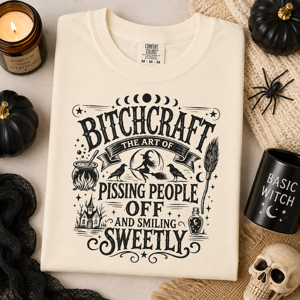 Bitchcraft T‑Shirt — Halloween Graphic Tee